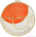 Rybářský odznak Zlatá udice červená